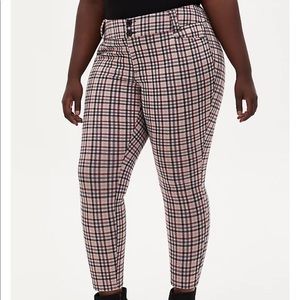 Torrid plaid ponte pants